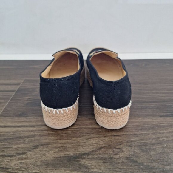 💙 Carlo Cambuston Natural Materials Slip Espadrilles Platform Embroidered Size - Picture 7 of 8